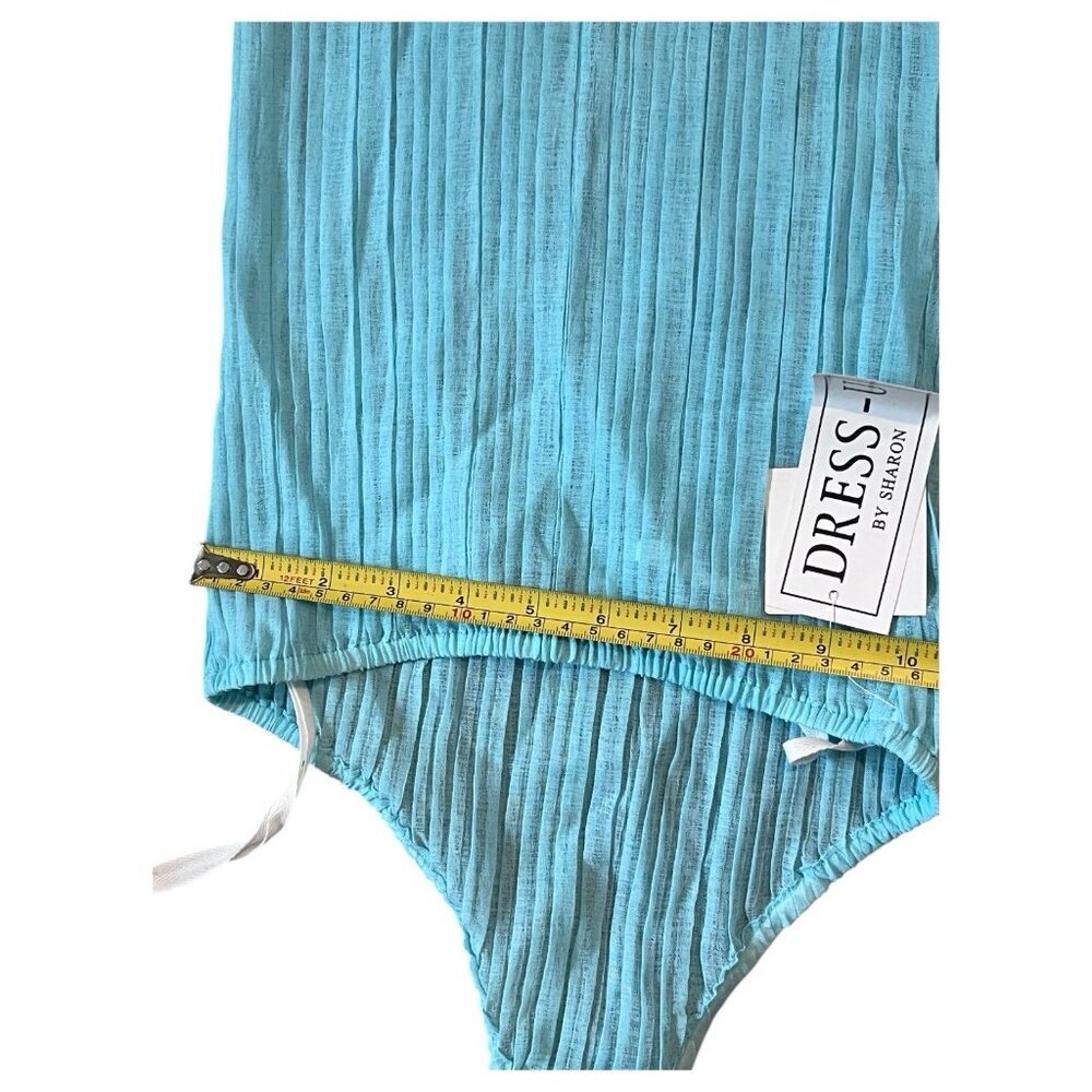 Light Blue Ribbed Halter Neck Top - Picture 8 of 10